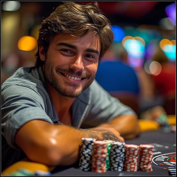 Dealer profesional dalam studio Lightning Baccarat langsung
